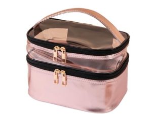 minkissy 5 Piezas Bolsa De Lavado a Mano Monedero Higiene Cuidado Personal Bolsa De Aseo Portátil Neceser De Viaje para Mujer Cosmético Constituir Afeitar Perder Rosa De Polivinilo