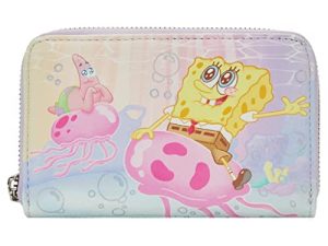 Loungefly Bob Esponja Schwammkopf Pastel Jelly Fishing Monedero Mujer Multicolor, Multicolor, Estándar