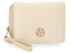 Pepe Jeans Sprig Billetero con Monedero Beige 10x8x3 cms Piel sintética by Joumma Bags