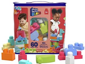 Mega Brands – Bolsa Maxi con 60 Piezas, Juego de construcción, Color Rosa (8417)
