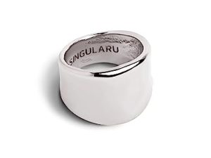 SINGULARU – Anillo My Ocean – Anillo de Latón con Acabado Baño en Rodio – Joyas Para Mujer – Hecho en España – Varias Tallas y Varios Acabados – Talla 18