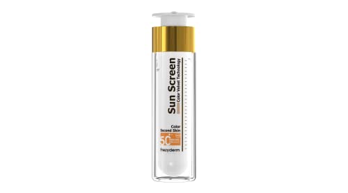 FrezyDerm Sun Screen Velvet Crema Orotectora Solar Facial SPF 50+ con color Textura Aterciopelada, Nude