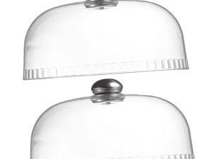 MAGICLULU 2 Piezas cubierta de plástico transparente fundas protectoras para postres cúpula de cristal vidrio cubiertas protectoras de alimentos cubre platos en forma de campana