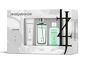 JAVIER LARRAINZAR – Azahar, Estuche de Regalo Mujer, Perfume Mujer Spray 100 ml + Crema Cuerpo 75 ml + Gel de Baño 100 ml, Eau de Parfum Femenino, Aroma Cítrico y Floral, Fragancia Fresca y Duradera