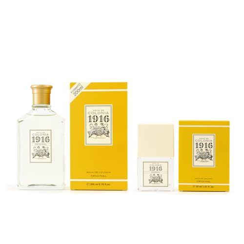 1916 - Original, Agua de Colonia Hombre y Mujer, Promoción 200ml + 30ml, Pack 2 Productos, Perfume Unisex, Eau de Toilette, Fragancia Cítrica y Floral, Aroma de Larga Duración
