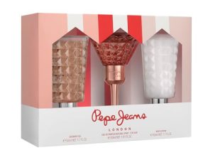 Pepe Jeans Life Is Now For Her Estuche Regalo Perfumes de Mujer Pack de 3 Piezas Eau de Parfum 30ml, Body Lotion 50ml y Shower Gel 50ml Set Fragancia Floral y Oriental Colonia Mujer