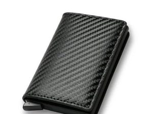 QUERINNI Q Cartera Tarjetero Cuero para Hombre con Billetera Minimalista Porta Tarjetas de Crédito (Protección RFID), Billetes