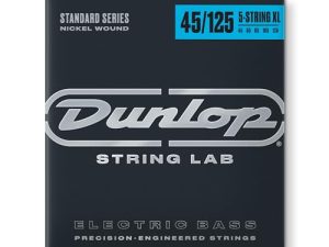 Dunlop DBN45125XL – Juego de cuerdas para bajo (níquel, 5 unidades, tamaño mediano: 0,45″-,125″)