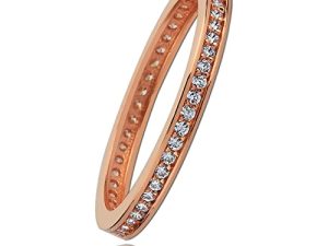 Balia Anillo para mujer talla 56 de oro rosa 333 con circonita BGR010R56
