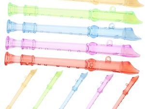 HEMOTON 10 Uds Pequeña Transparente Para Educación Infantil Temprana Flautas De 6 Agujeros De Plástico Para Niños De Plástico Para Niños Mini De Plástico