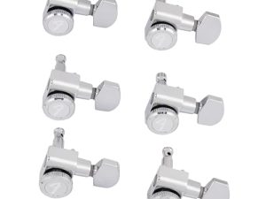 Fender Clavijas Bloqueantes para Guitarra Eléctrica Stratocaster/Telecaster, Set de 6, Cromo