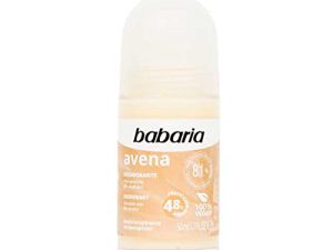 Babaria – Desodorante Rollon Avena – Desodorante para pieles sensibles – 0% alcohol – Antitranspirante – 50ml