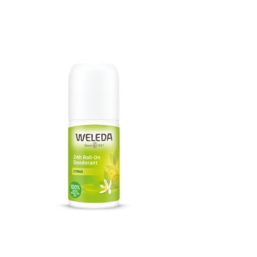 Weleda - Desodorante Roll-On de Citrus, Neutraliza y Previene los Olores Corporales Desagradables, 24h de Protección, Unisex, 100% Natural, Sin Sales de Aluminio, con Aroma Cítrico, Vegano - 50 ml