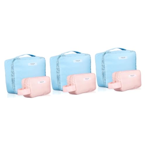 POPETPOP 6 Piezas Neceser de Viaje Organizador de Bolsos para Viajar Bolsas de cosméticos para Viajar Bolsas de Maquillaje Bolso de Cosméticos Bolsas de Aseo para Mujeres Flores Cartera