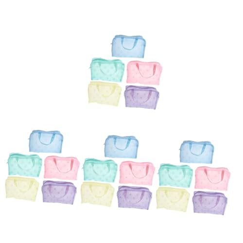 FRCOLOR 20 Piezas Cosmético Organizadores De Portaescobillas Bolsa De Maquillaje De Mujer Bolsas De Aseo Portátiles Kit Organizador De Ducha De Polivinilo Colgante Bolso Viajar