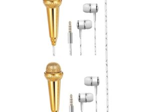 Alasum 2 mini micrófonos de instrumento, micrófono de canto para teléfono, micrófono de estudio, micrófono vocal en miniatura, micrófono de teléfono, micrófono de teléfono, mini micrófonos de mano,