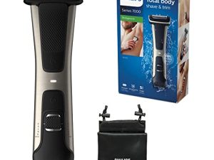 Philips Serie 7000 BG7025/15 – Afeitadora corporal con cabezal de recorte y de afeitado, 80 minutos de uso, apta para la ducha, color negro