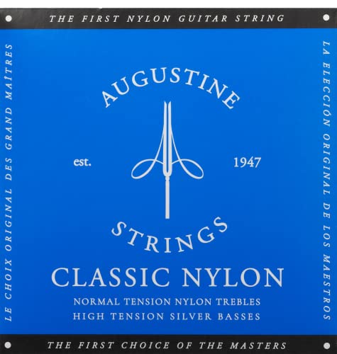 Augustine Cuerdas para Guitarra Clásica, Azul, Tensión Alto
