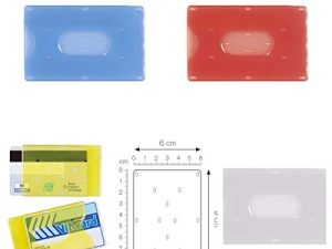 ONE SHOP di Bracalente Piero – Tarjetero de plástico rígido (2 unidades) para tarjetas de crédito, tarjeta magnética de débito, licencia de conducir, tarjeta de identidad, pase verde, Casual., FIRM