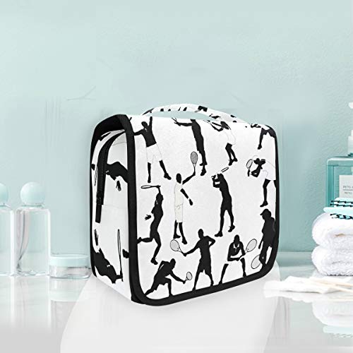 Tenis Blanco Negro Bolsas de Aseo Neceser de Maquillaje Colgante Plegable Cosmético Bolso de Artículos de Tocado para Mujeres Niñas