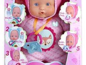 Nenuco – Blandito 5 Funciones Rosa, hace sonidos de chupete y chupar el dedo como un bebé de verdad, se ríe, llora, dice mamá y papá. Regalo para bebés de 1 a 3 años FAMOSA (700014781)