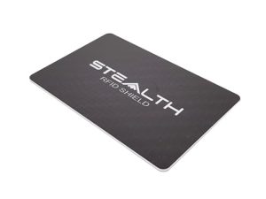 Stealth Shield Tarjeta Bloqueo RFID – Dispositivo de Bloqueador RF/NFC para Protección de Tarjetas Bancarias – Seguridad contra Escaneo Ilegal sin Contacto (Negro)