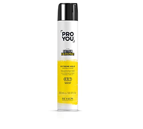 Revlon Professional ProYou Laca Pelo Ultra Fuerte para Todo Tipo de Cabello, Fijación Extrema y Brillo, 500 ml, Gama Fijación The Setter