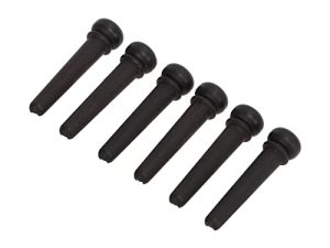 Clavijas de Cuerda, Bonitas Clavijas de Puente de Guitarra con Perspectiva, Madera Negra, Gran Regalo, 6 Piezas para Guitarras Acústicas