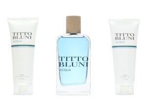 TITTO BLUNI – Acqua Uomo, Estuche de Regalo Hombre, Colonia 75 ml + After Shave 75 ml + Gel de Baño 75 ml, Eau de Toilette Masculina, Aroma Especiado e Intenso, Fragancia Atractiva y Duradera