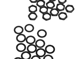 Arandela de Metal Jack, Tuercas G3/8 Antideslizantes Reemplazo Fácil Alta Dureza para Guitarra Eléctrica Y bajo(negro)