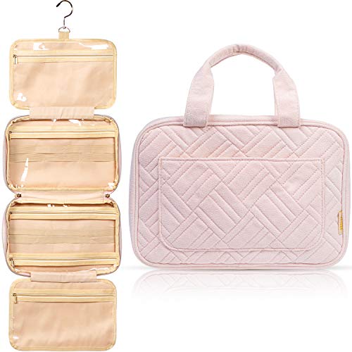 BOACAY Neceser para Mujer y Niña, Bolsa de Aseo Colgante, Bolso de Baño para Viaje, Organizador de Maquillaje, Kit para Cosméticos, Accesorios