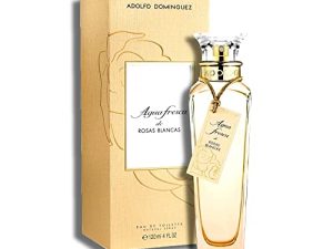 Adolfo Dominguez Agua Fresca de Rosas Blancas Agua de Tocador Vaporizador, 120 Ml