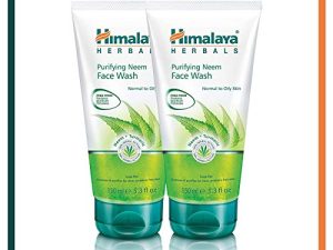 HIMALAYA HERBALS Gel purificante de lavado de cara de Neem | Limpia profundamente los poros y el acné | Lavado facial a base de hierbas | 150g (2-Pack Purifying Neem Face Wash Gel)