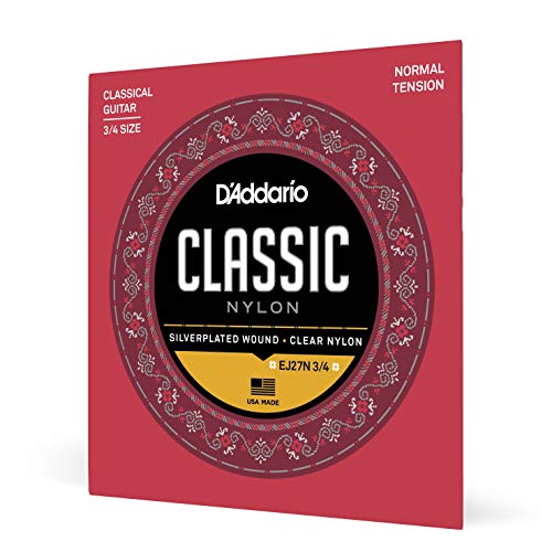D'Addario EJ27N 3/4 Student Classics Normal (.029-.044) 3/4 Scale Classical Guitar Strings