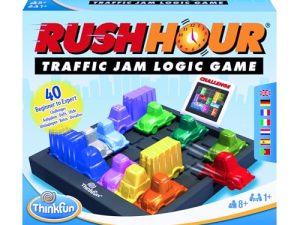 Think Fun – Rush Hour Escapa del Atasco, Juego de Mesa Niños 8 Años, Rompecabezas Niños, Juego de Mesa 8 años o más, Juegos de Mesa Infantiles, Juego de Lógica, Juguetes para Niños, 40 Desafios