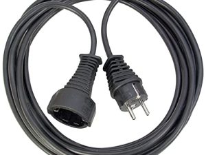 Brennenstuhl cable alargador de corriente de 2 m (extensible eléctrico para interiores) negro