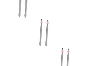 FRCOLOR 6 Piezas abrazadera de ceja pinzas en forma de tijera depiladora de cejas frente pinzas de depilar kit de maquillaje kit maquillaje pinza para cejas clip de ceja biselado