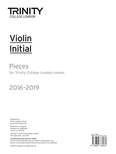 Violin Exam Pieces Initial 2016–2019 (Trinity Repertoire Library)