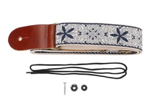 Correa de nailon para ukelele, estilo retro bohemio, correa ajustable para el cuello de guitarra para soprano, concierto, tenor, barítono, guitarra eléctrica acústica, bajo, (Style 2)