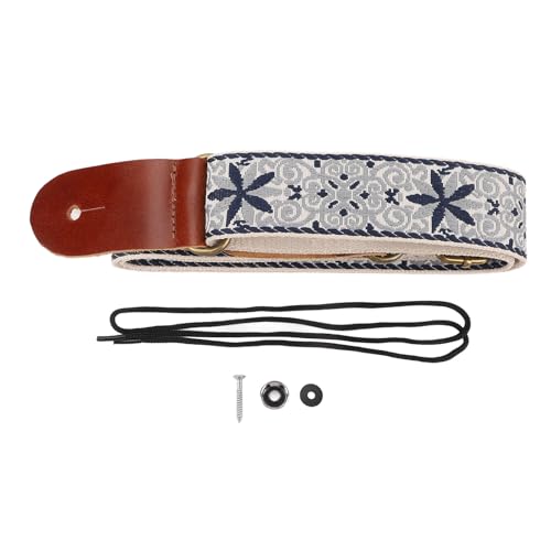 Correa de nailon para ukelele, estilo retro bohemio, correa ajustable para el cuello de guitarra para soprano, concierto, tenor, barítono, guitarra eléctrica acústica, bajo, (Style 2)
