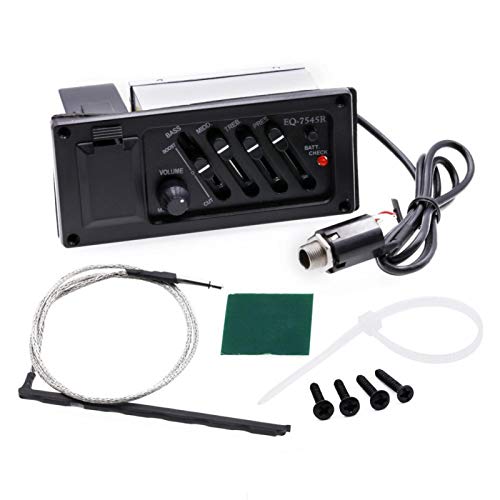 4 bandas equipadas con caja de batería, pastilla de guitarra clásica con control de volumen, pastilla de guitarra acústica, guitarras folk para guitarras clásicas Guitarra acústica