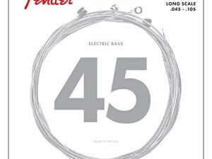 Fender Super 7250 Set de Cuerdas para Bajo Eléctrico, Calibre 045/105, Escala Larga, Niquelado