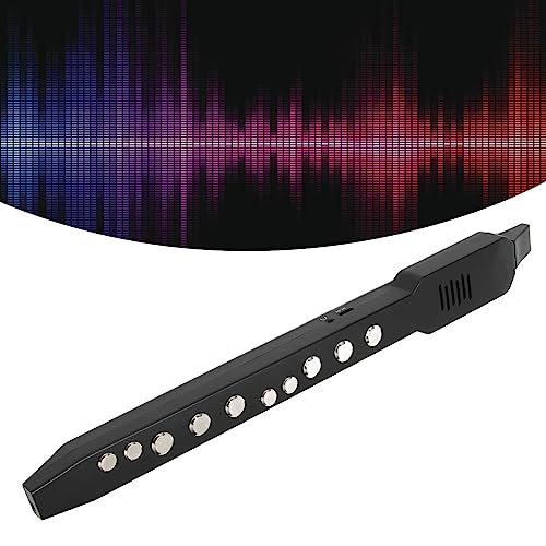 Mini Instrumento de Viento Digital, 12 Acompañamientos Teclas Sensibles Al Tacto Negro 10 Tonos Boquilla Extraíble Instrumento de Viento Electrónico Recargable para Android(negro)