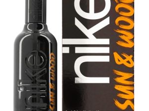 NIKE – Sun & Wood, Colonia Hombre, 150 ml, Perfume Formato Spray, Eau de Toilette Natural y Masculina, Aroma Amaderado Frutal Ambarado, Fragancia Fresca y de Larga Duración