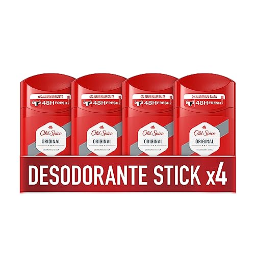 Old Spice Original Desodorante En Barra Para Hombres, Pack 4x50 ml