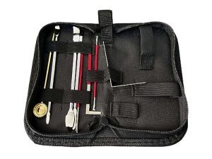 Kit de herramientas de reparación de acero inoxidable para clarinete de 8 piezas, con funda de transporte, flauta de oboe, kit de reparación y mantenimiento de bricolaje
