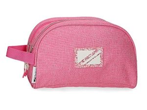 Pepe Jeans Luna Neceser Dos Compartimentos Adaptable Rosa 26x16x12 cms Poliéster