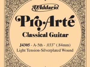 D’Addario J4305 Pro-Arte, cuerda individual de nailon para guitarra clásica, tensión blanda, quinta cuerda