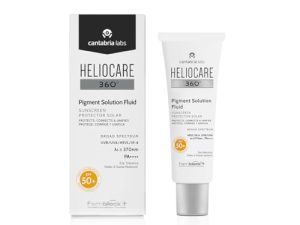 Heliocare 360° Pigment Solution Fluid Spf 50+, Fotoprotección Facial, Ultraligero, Previene y Corrige Manchas, Unifica el Tono de la Piel, Sin Color, 50 Mililitros