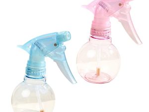 CRILSTYLEO 2 Piezas Botella De Spray Para El Cabello Mini Containers Botellas De Spray Redondas Botella De Spray Para La Cara Contenedores De Viaje De Maquillaje Neblina El Plastico Blue